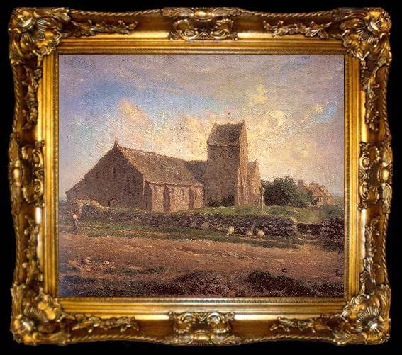 framed  Jean-Franc Millet The Church of Greville, ta009-2